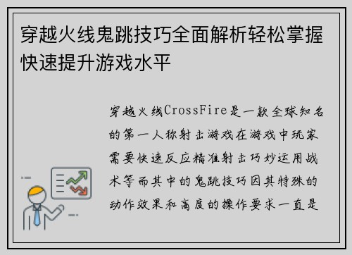 穿越火线鬼跳技巧全面解析轻松掌握快速提升游戏水平 穿越火线鬼跳技巧全面解析轻松掌握快速提升游戏水平